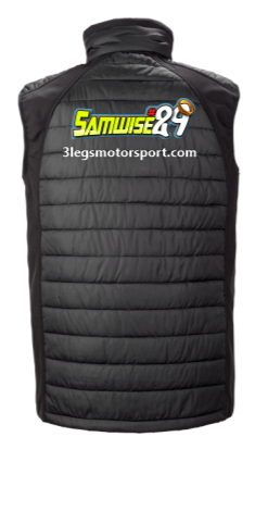 Samwise #29 Padded Gilet - Black - Yellow Zips