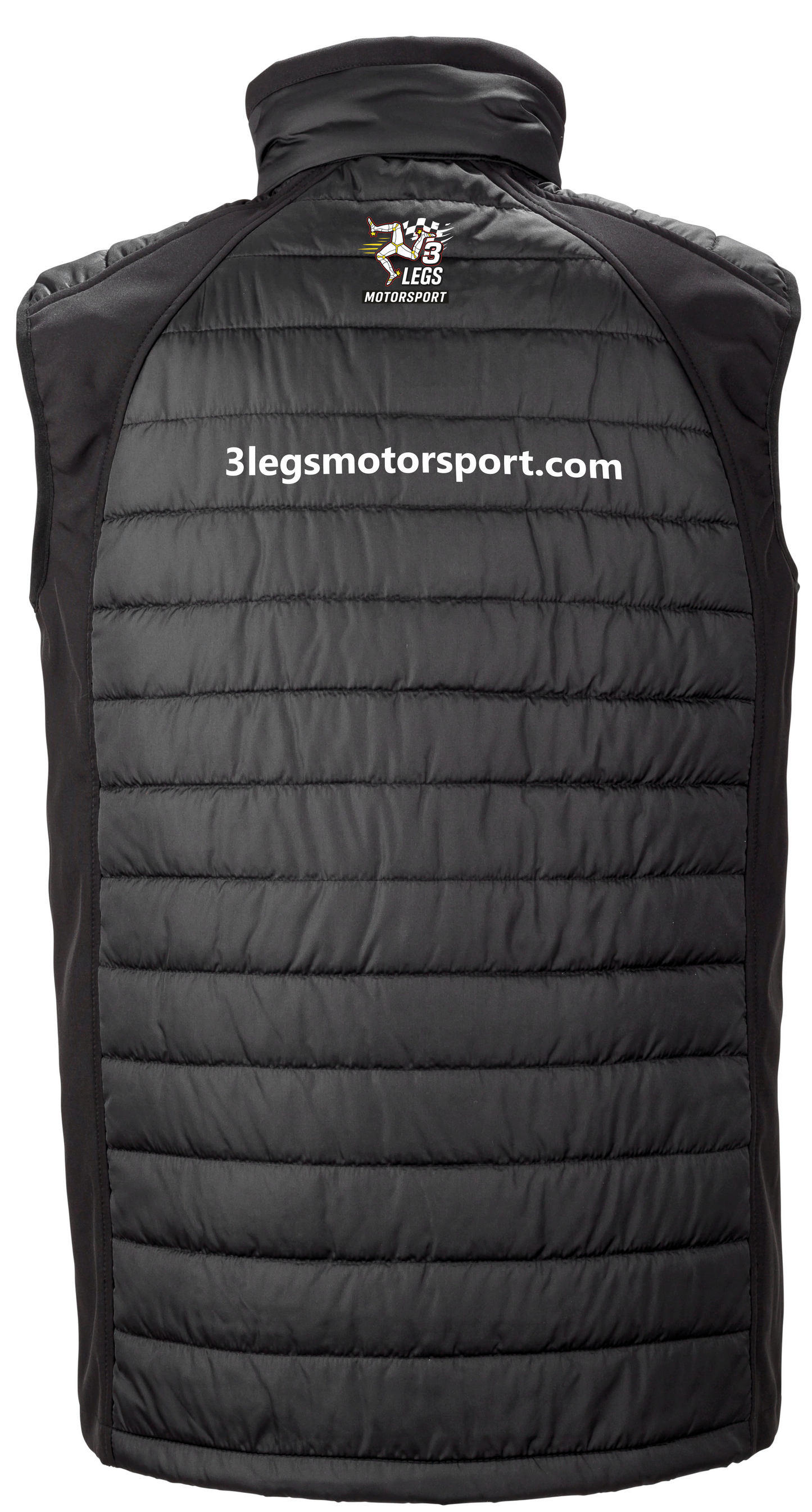 Padded Gilet - Black - Red Zips