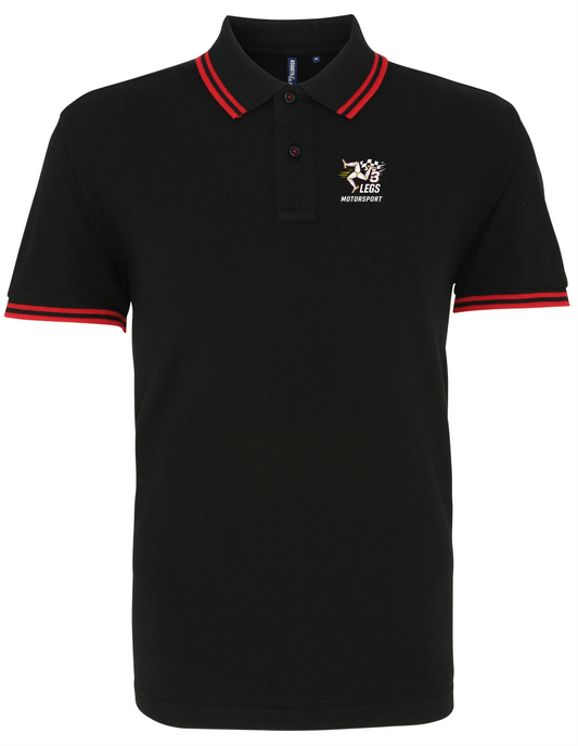 Polo Shirt - Black - Red Trim